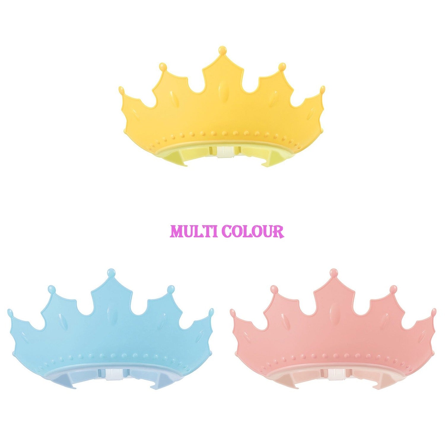 6440 Crown Baby Shower Cap Adjustable Crown Baby Child Protection, Eye Protection, Ear Protection, Adjustable Swim Cap, Waterproof and Adjustable for Kids and Babies DeoDap 6440 Crown Baby Shower Cap Adjustable Crown Baby Child Protection, Eye Protection, Ear Protection, Adjustable Swim Cap, Waterproof and Adjustable for Kids and Babies DeoDap